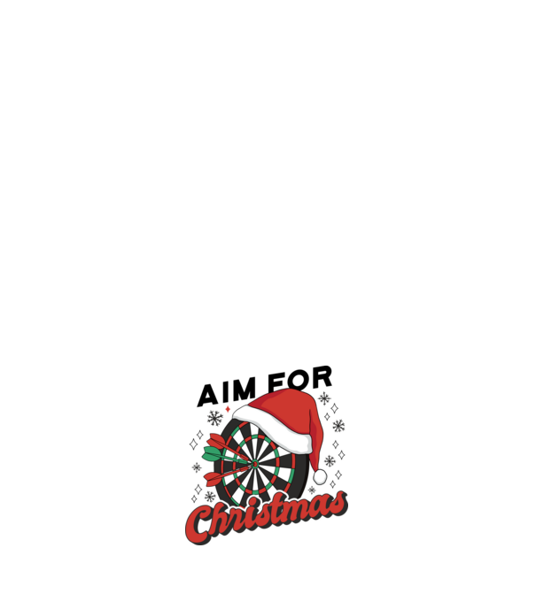 Darts Crăciun model negru pe tricou