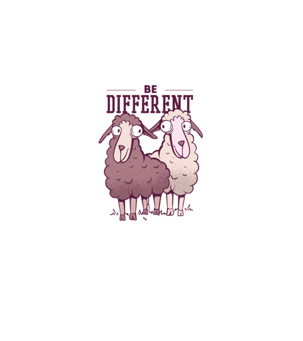 Be different - Fii diferit model nisipiu pe tricou