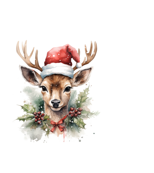 Festive Reindeer model albastru deschis pe tricou