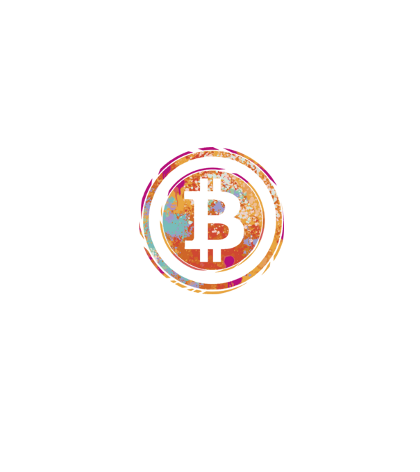 Bitcoin Watercolor model negru pe tricou