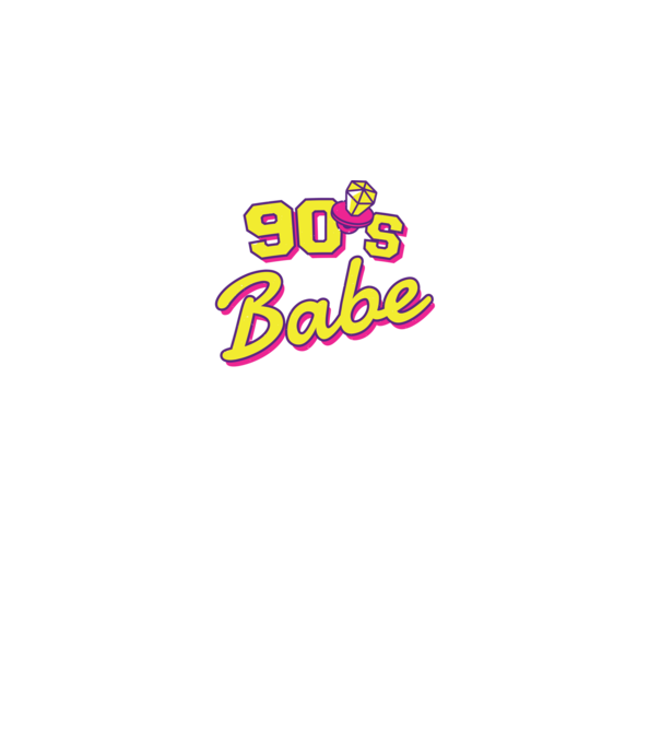 Retro 90s Babe model negru pe tricou