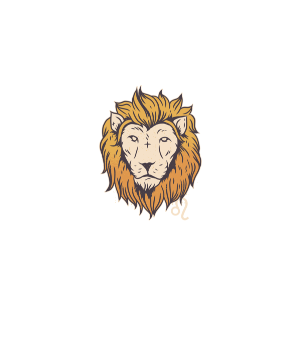 Lion head Horoscope model albastru deschis pe tricou