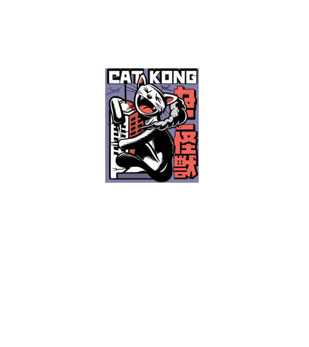 Cat Kong model alb pe tricou