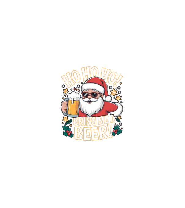 HO HO HO bring me a BEER santa Negru model negru pe tricou
