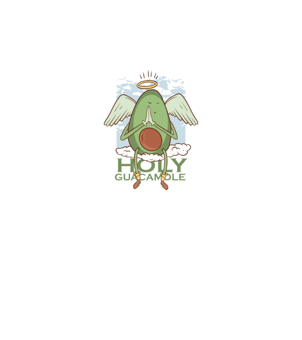 Rai avocado model alb pe tricou