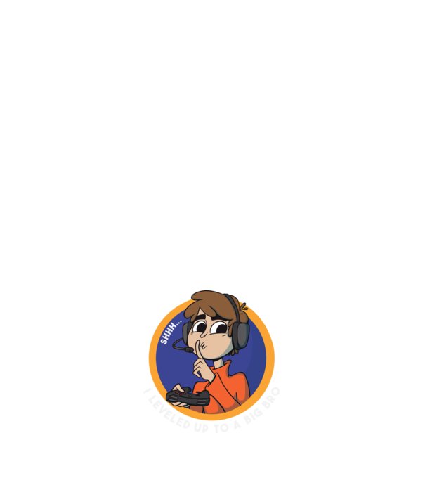 Gamer Frate mai mare model alb pe tricou