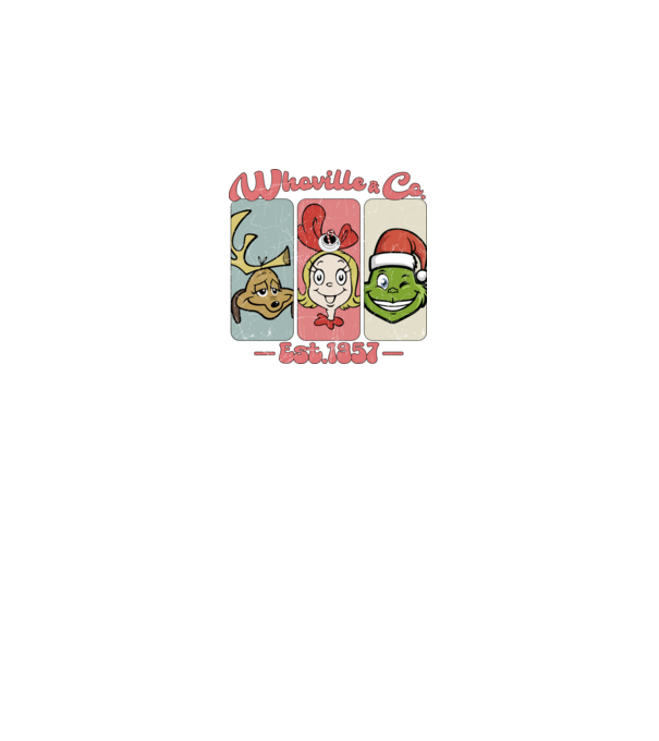 Whoville & Co - Grinch model alb pe tricou