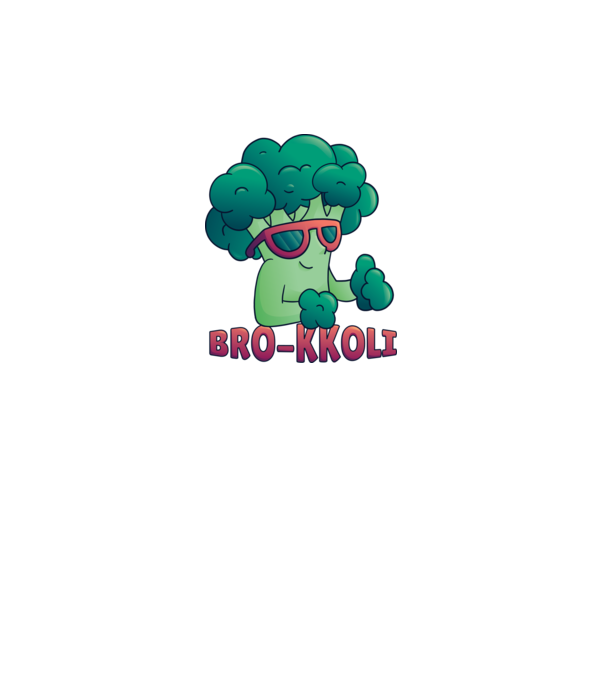 Broccoli model gri pe tricou