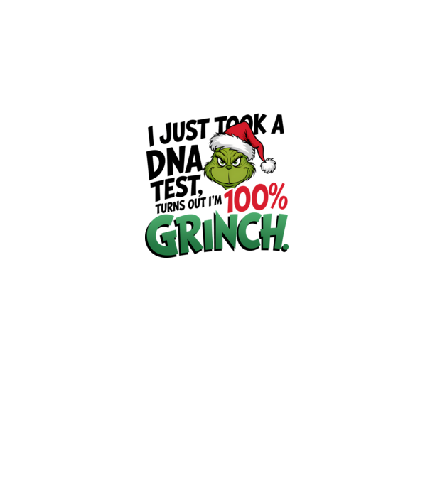 Grinch DNA test model alb pe tricou