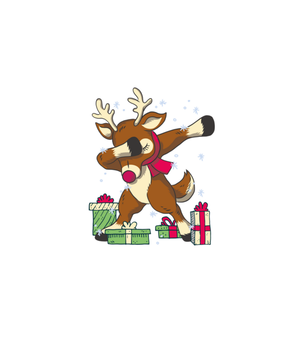 Rudolph DAB model negru pe tricou