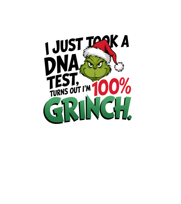Grinch DNA test model alb pe tricou