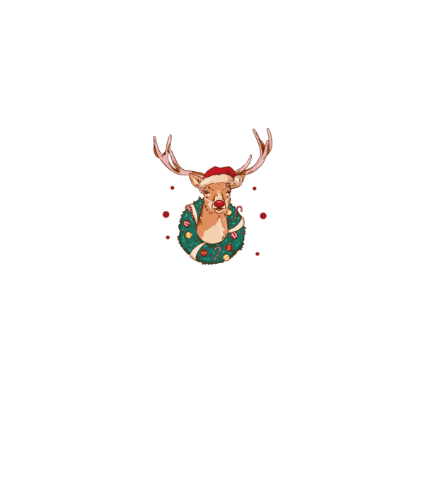 Oh deer, Christmas is here model negru pe tricou