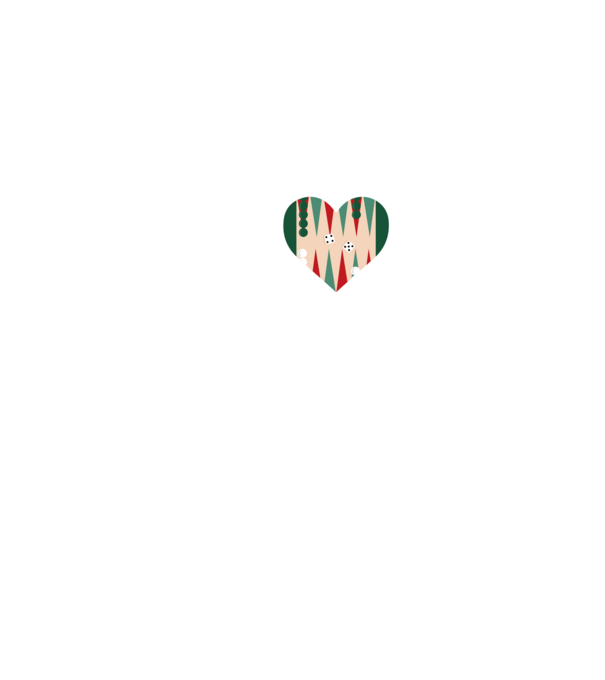 Love Backgammon model negru pe tricou