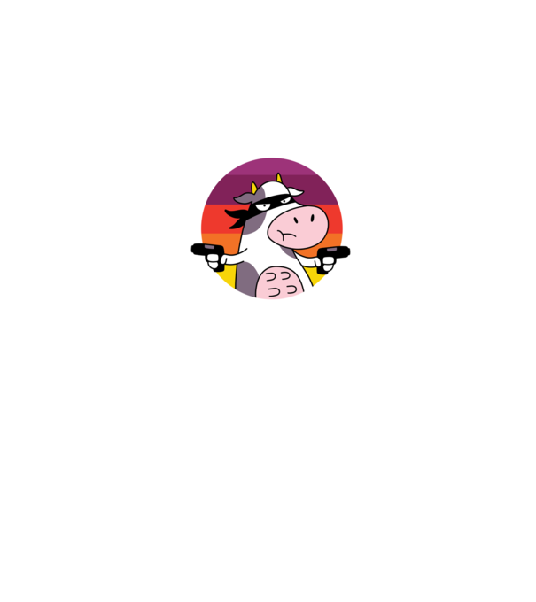 Pew Pew Pew Madafakas Vacă model negru pe tricou