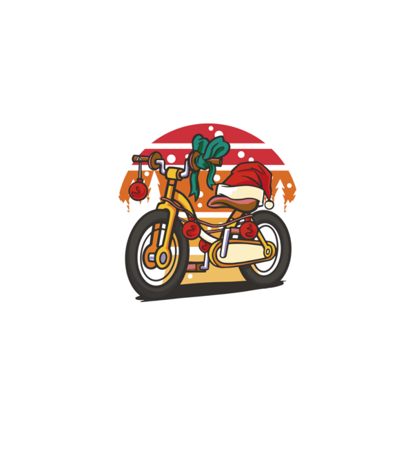 Bicicletă de Crăciun model alb pe tricou