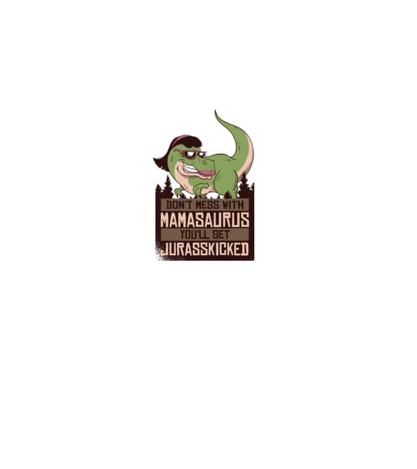 Mamasaurus tricou cu dinozaur model alb pe tricou