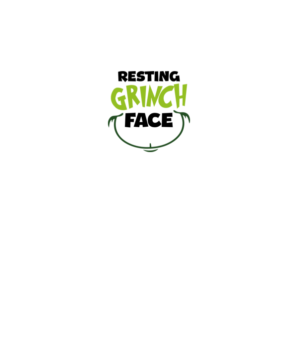 Resting Grinch face model alb pe tricou