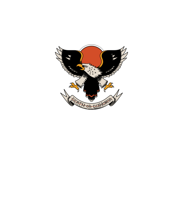 Eagle Tatuaj model gri pe tricou