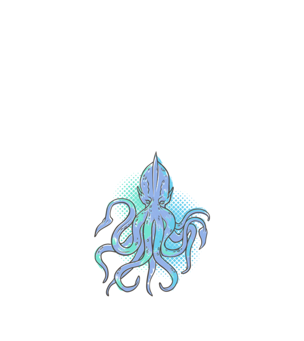 Cthulhu Caracatiță model negru pe tricou