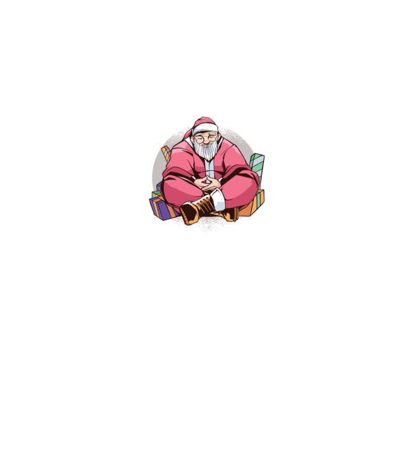 Santa Meditație model gri pe tricou