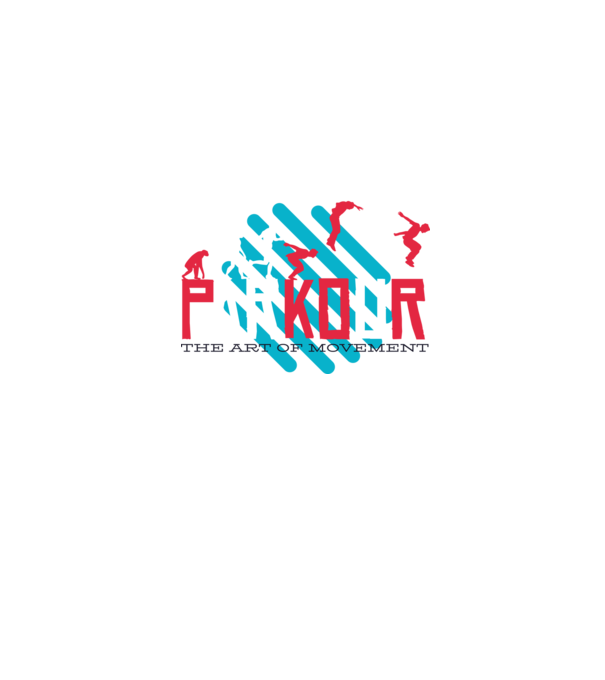 Parkour - Arta mișcării model gri pe tricou