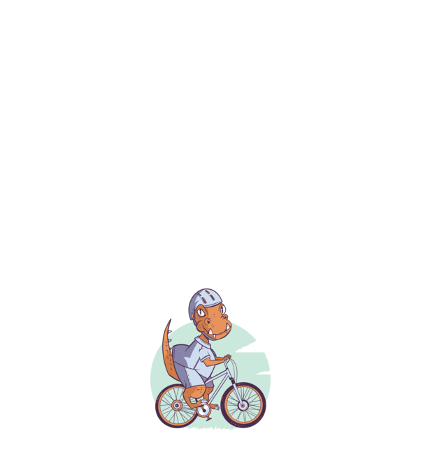 Dinozaur de T-Rex cu bicicletă model negru pe tricou