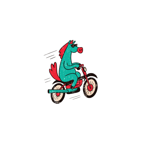 Cal cu bicicletă model verde pe tricou