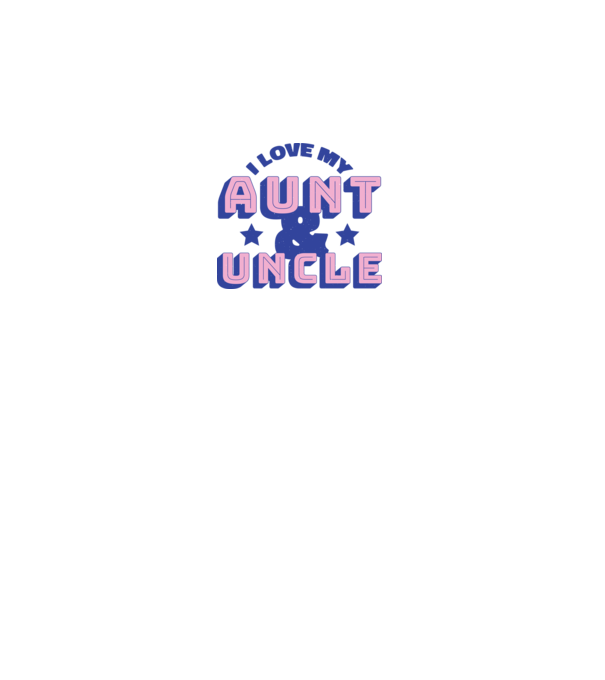I Love My Aunt & Uncle model alb pe tricou