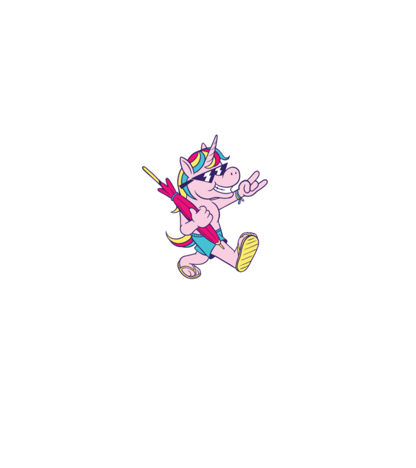 Unicorn În vacanță model roșu pe tricou