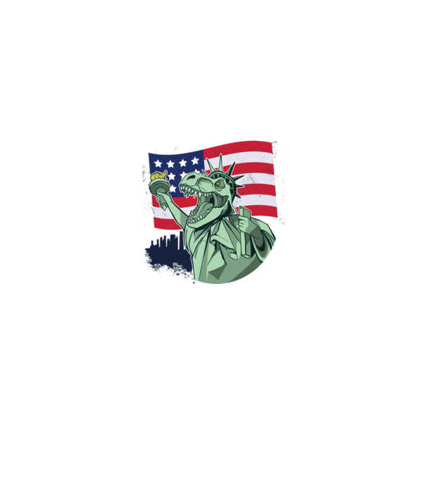 Ziua Independenței americane 4 iulie T-rex model alb pe tricou