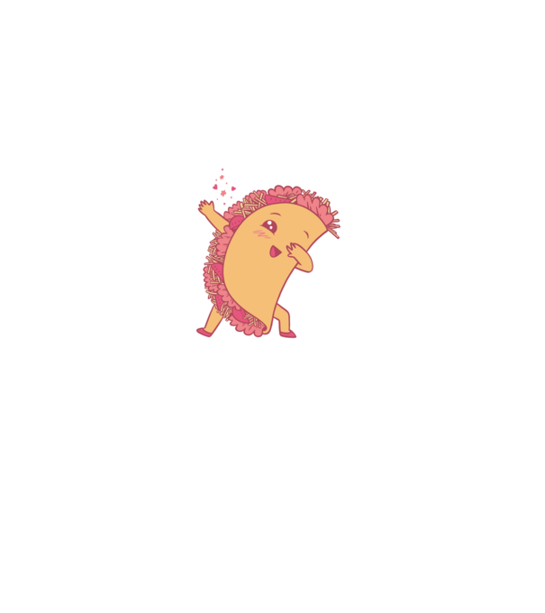 Kawaii Taco DAB model gri pe tricou