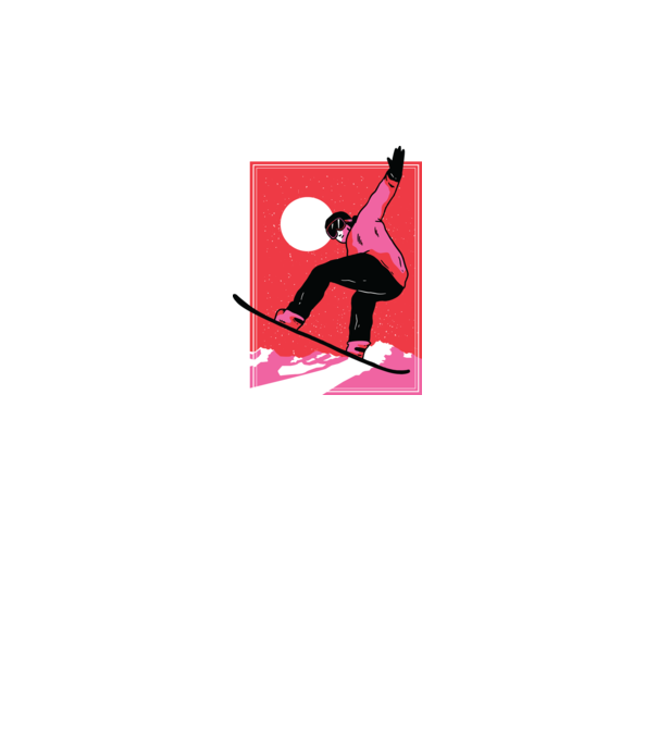 Snowboard poster model gri pe tricou