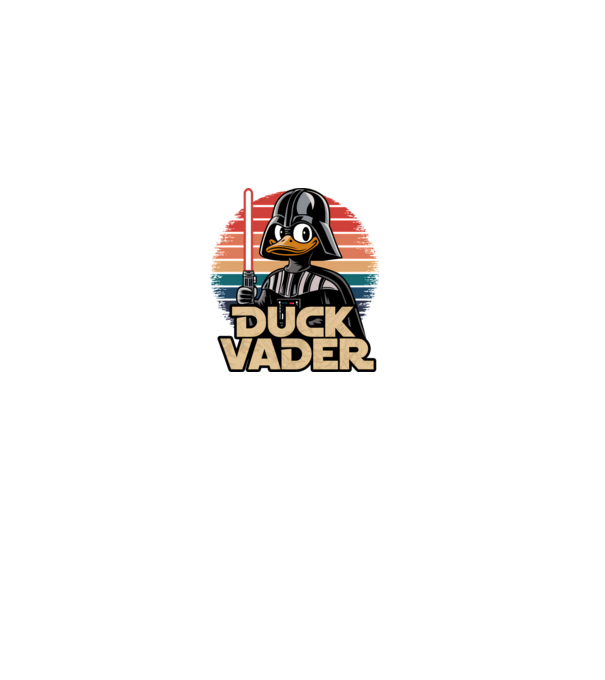 Duck Vader model negru pe tricou