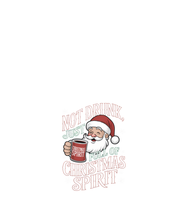 Christmas Spirit Santa model alb pe tricou