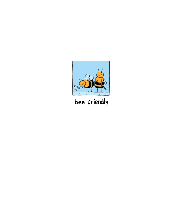 Bee friendly model alb/roșu pe tricou