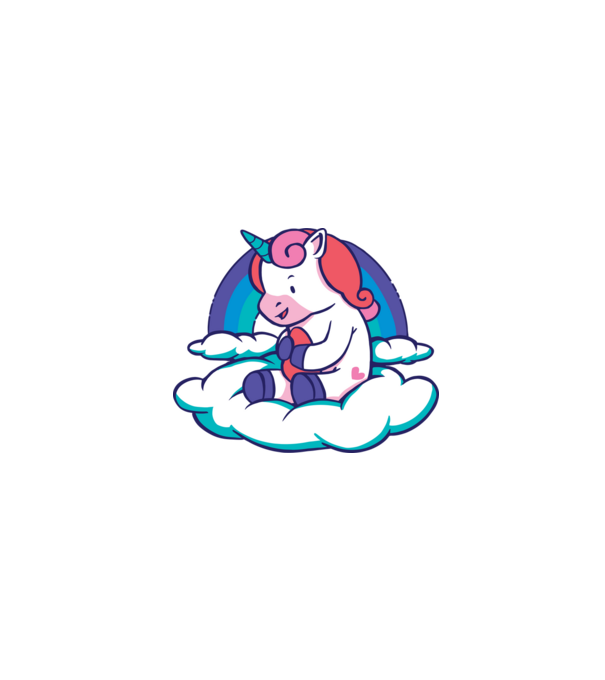 Unicorn Baby model alb pe tricou