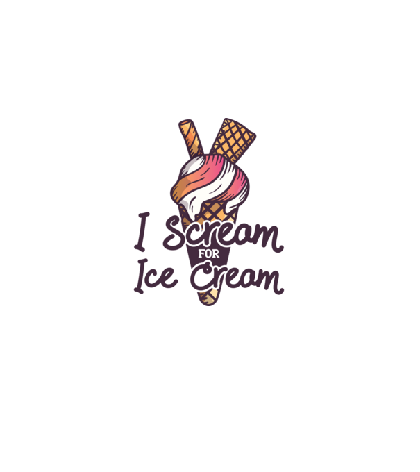 I Scream for Ice Cream model albastru deschis pe tricou