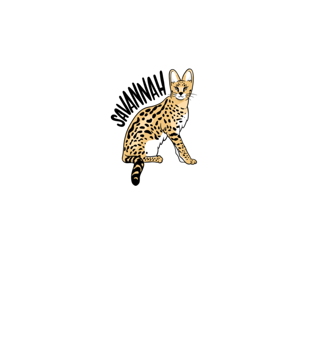 Pisică Savannah model gri pe tricou
