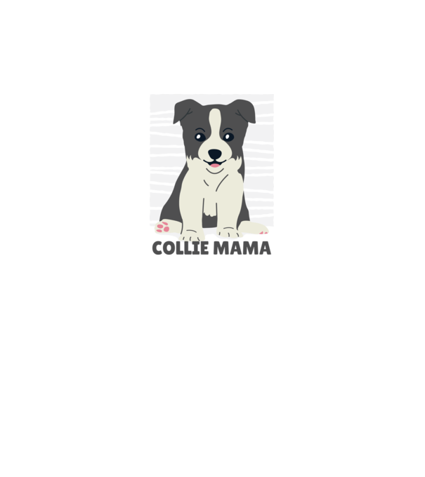 Border Collie Mamă model gri pe tricou