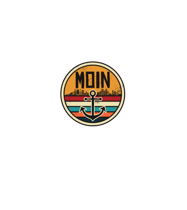 Ancoră Moin model negru pe tricou
