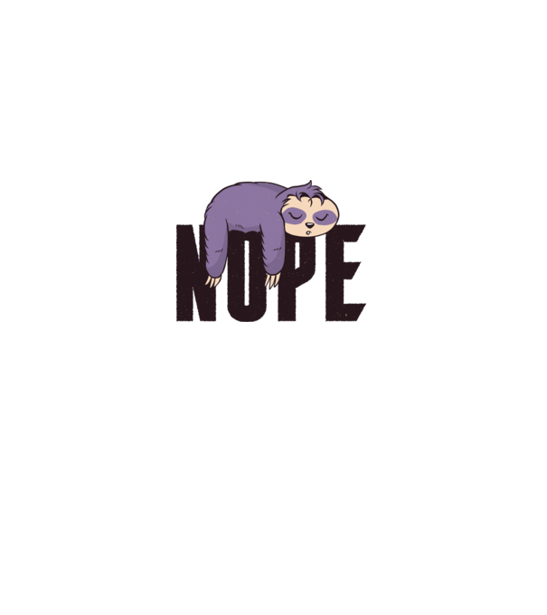 Leneș Nope model alb pe tricou