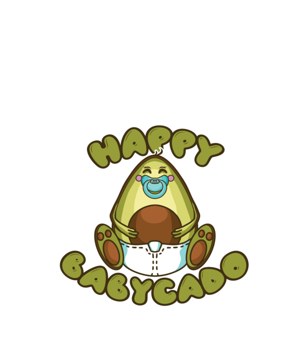 Avocado bebe model negru pe tricou
