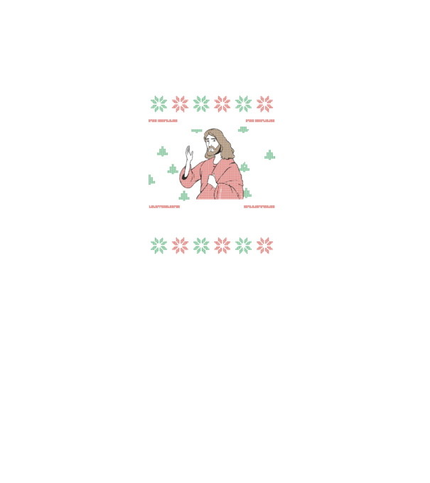 'Go Jesus, It''s Your Birthday Ugly Sweater' model turcoaz pe tricou