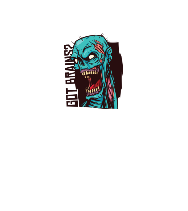 Got Brains? Cap Zombie model galben neon pe tricou