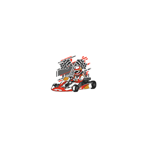 Gokart model negru pe tricou