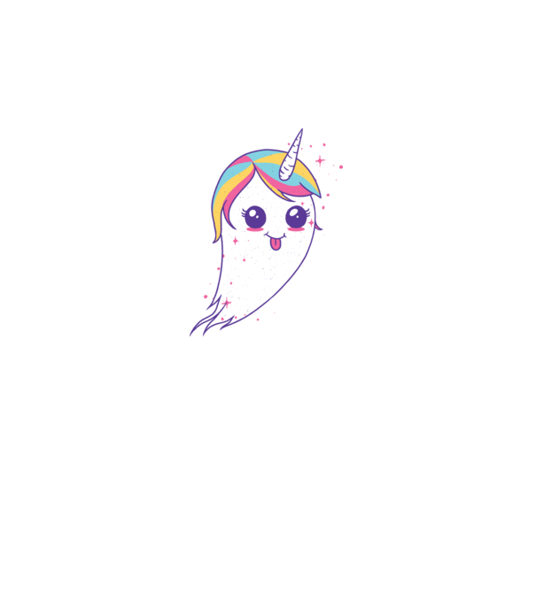 Unicorn Fantoma model alb pe tricou