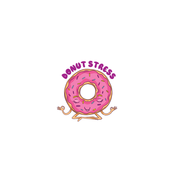 Donut Stress Gogoașă model alb/roșu pe tricou