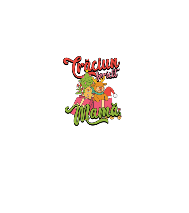 CRĂCIUN FERICIT MAMĂ model negru pe tricou