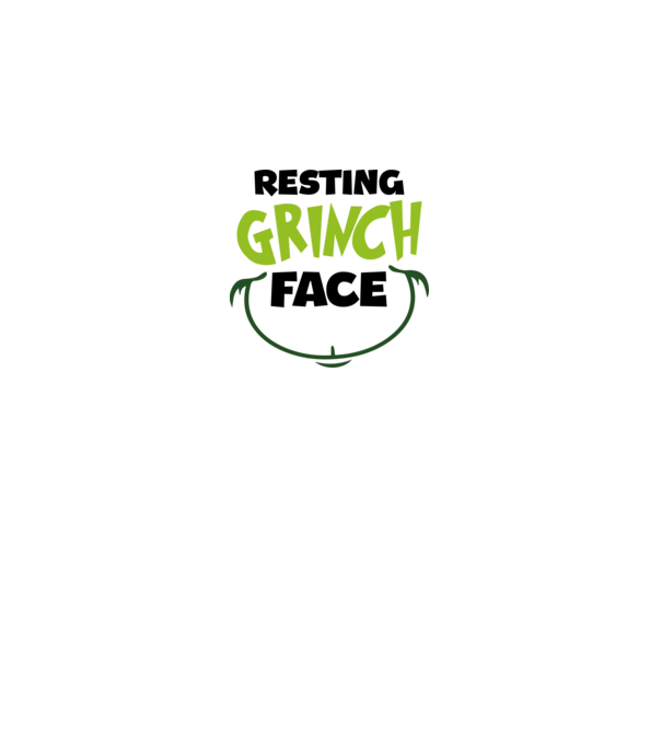 Resting Grinch face model alb pe tricou
