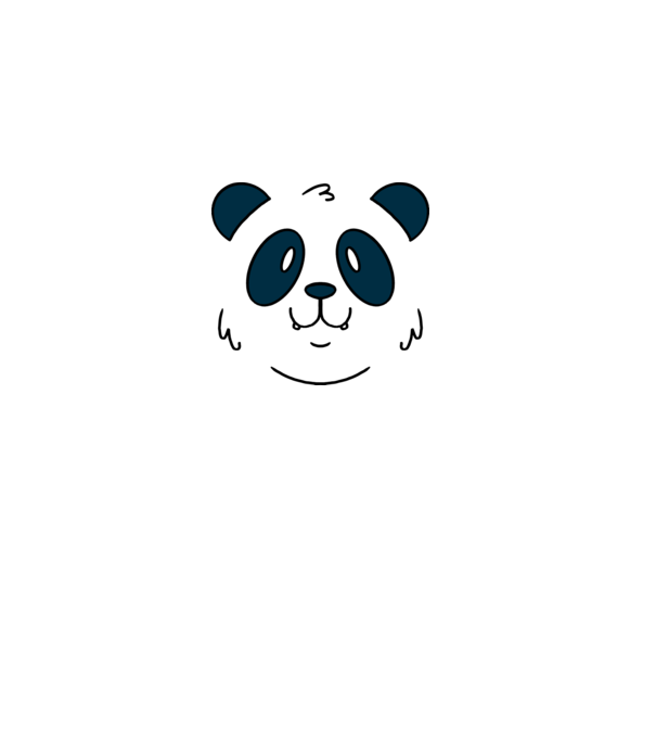 Cap de panda model nisipiu pe tricou
